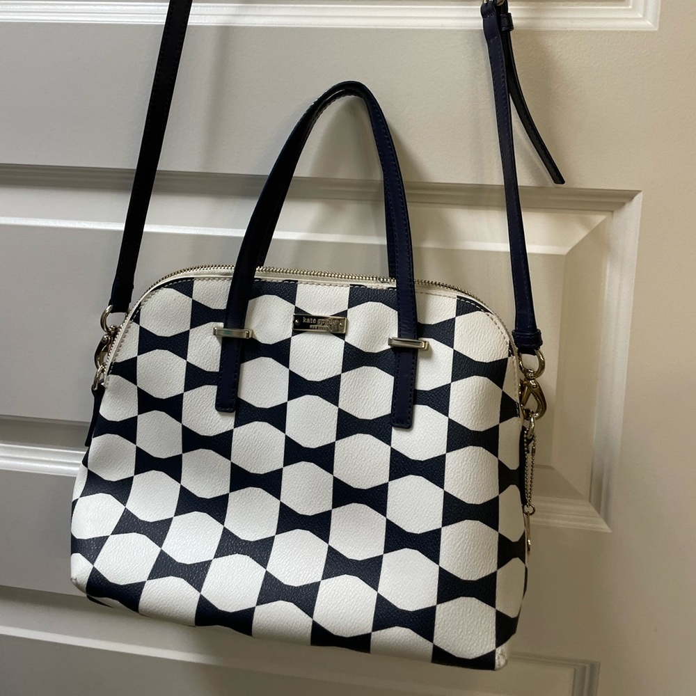 Kate Spade cross body in navy/white